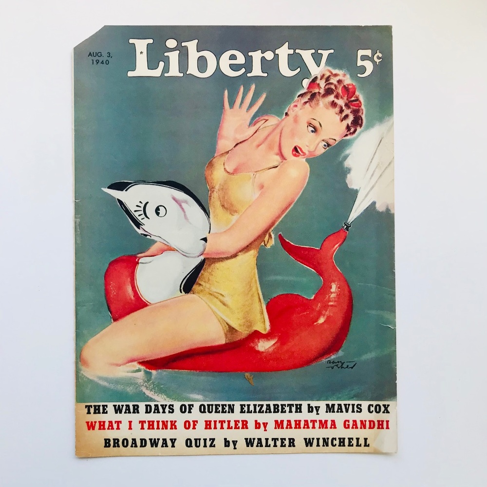 Vintage Liberty August 3, 1940 Magazine Cover